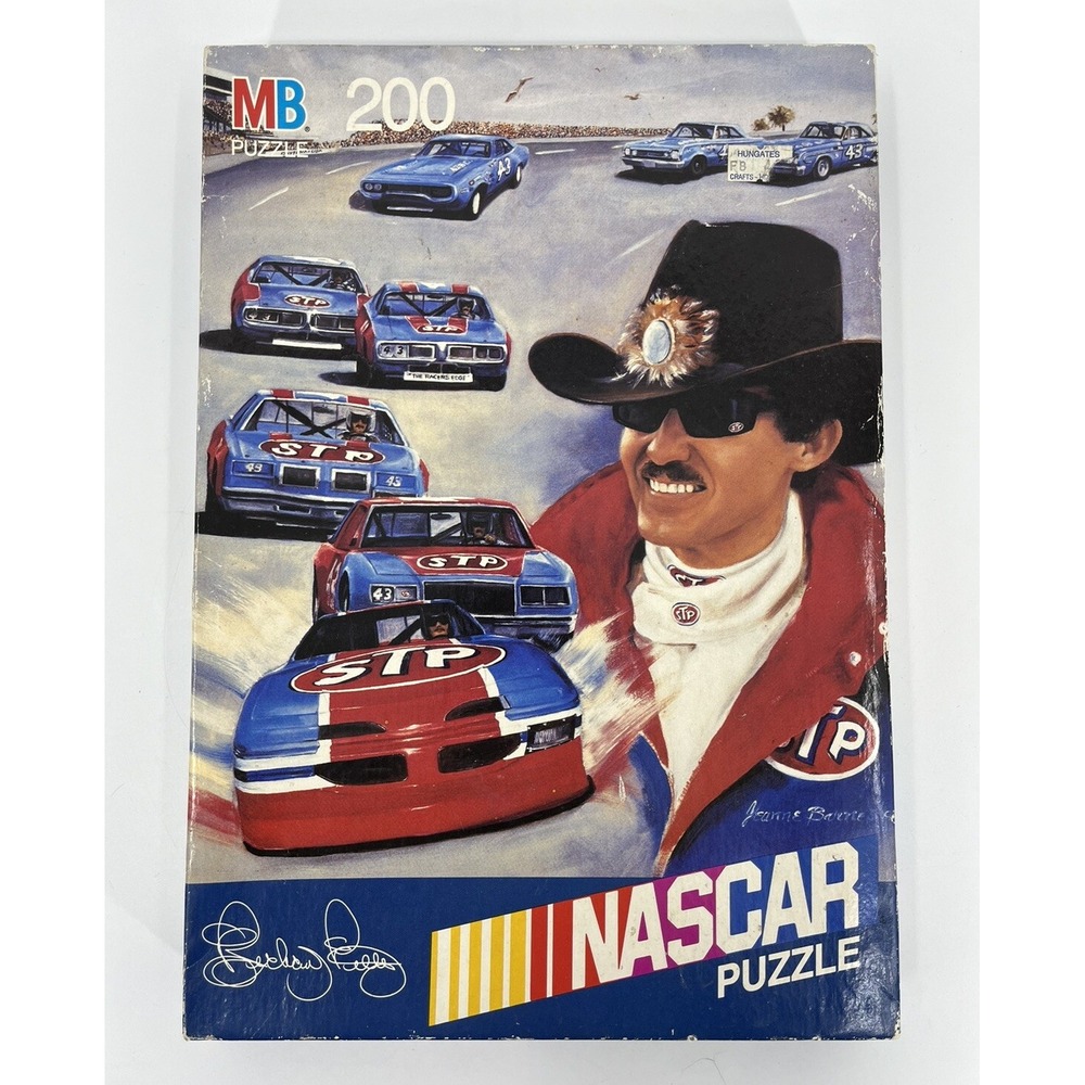 Vintage Sealed 1991 Milton Bradley Nascar Richard Petty Portrait 200pc Puzzle